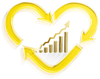 Heart economic logo